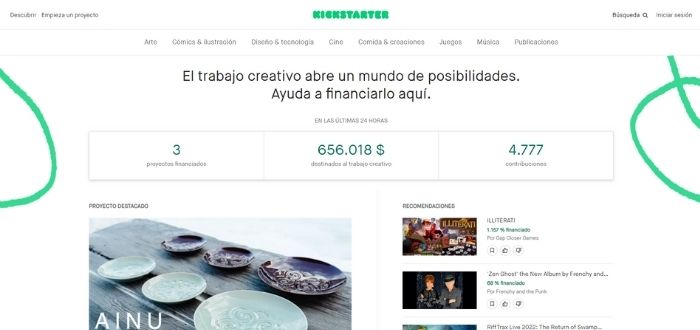 Kickstarter | Plataformas de crowdfunding