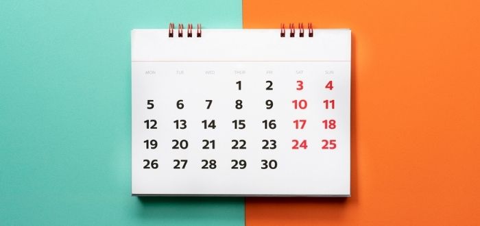 Calendario para la gestión del tiempo