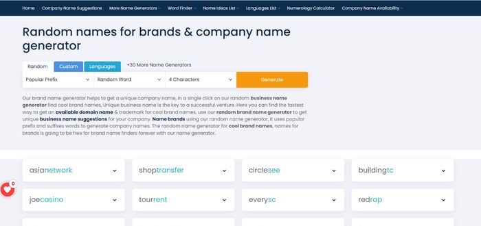 Names4Brands | Generadores de nombres para empresas